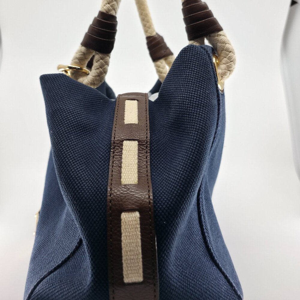 ⚓ Michael Kors Marina Navy Canvas & Braided Rope ⚓ - Picture 4 of 15